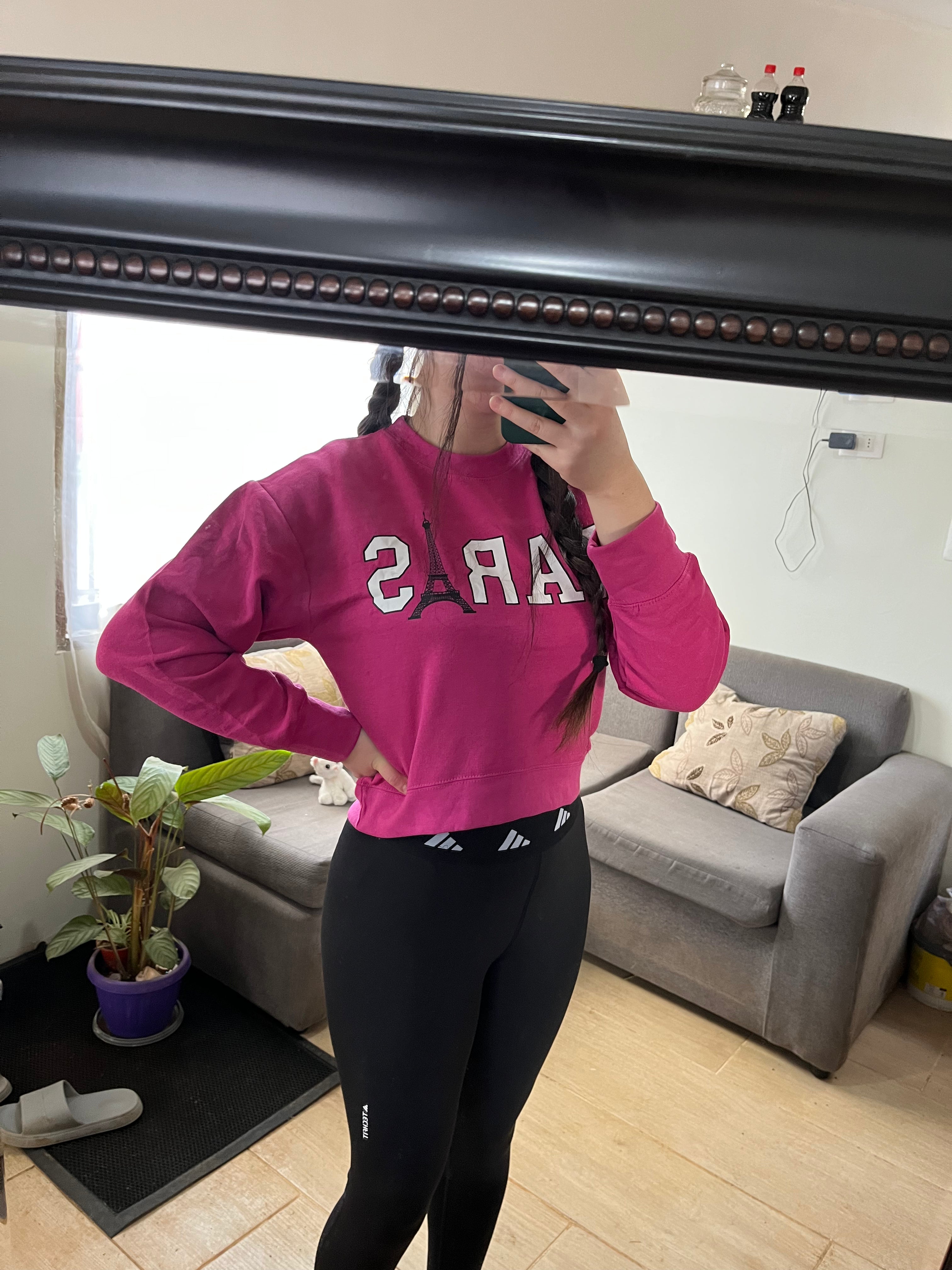 Polerón Paris Estampa Fucsia
