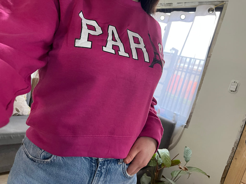 Polerón Paris Estampa Fucsia